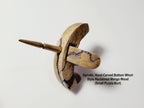 Spindle, Hand-Carved Bottom Whorl Style Reclaimed Mango Wood (Small Purple Burl)