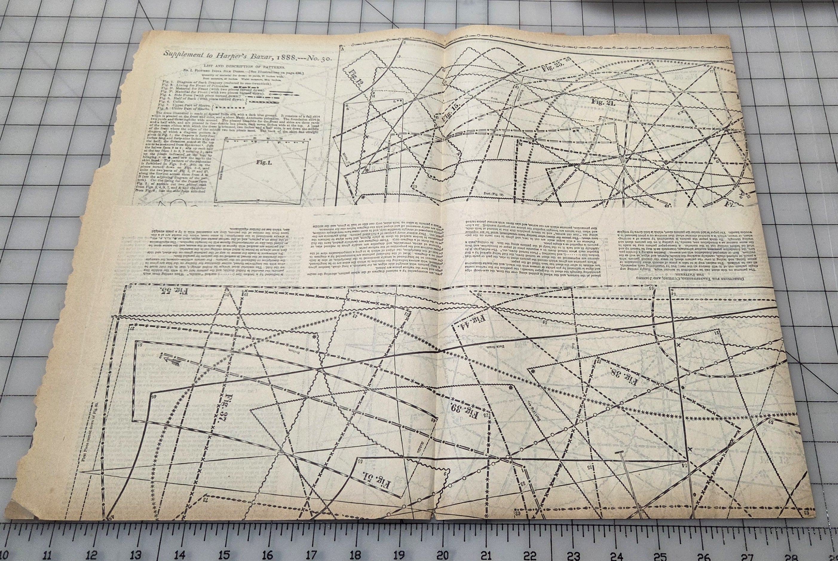 Harpers Bazar Pattern Supplement 1888 No 30 Victorian Fashion Ladies Dress