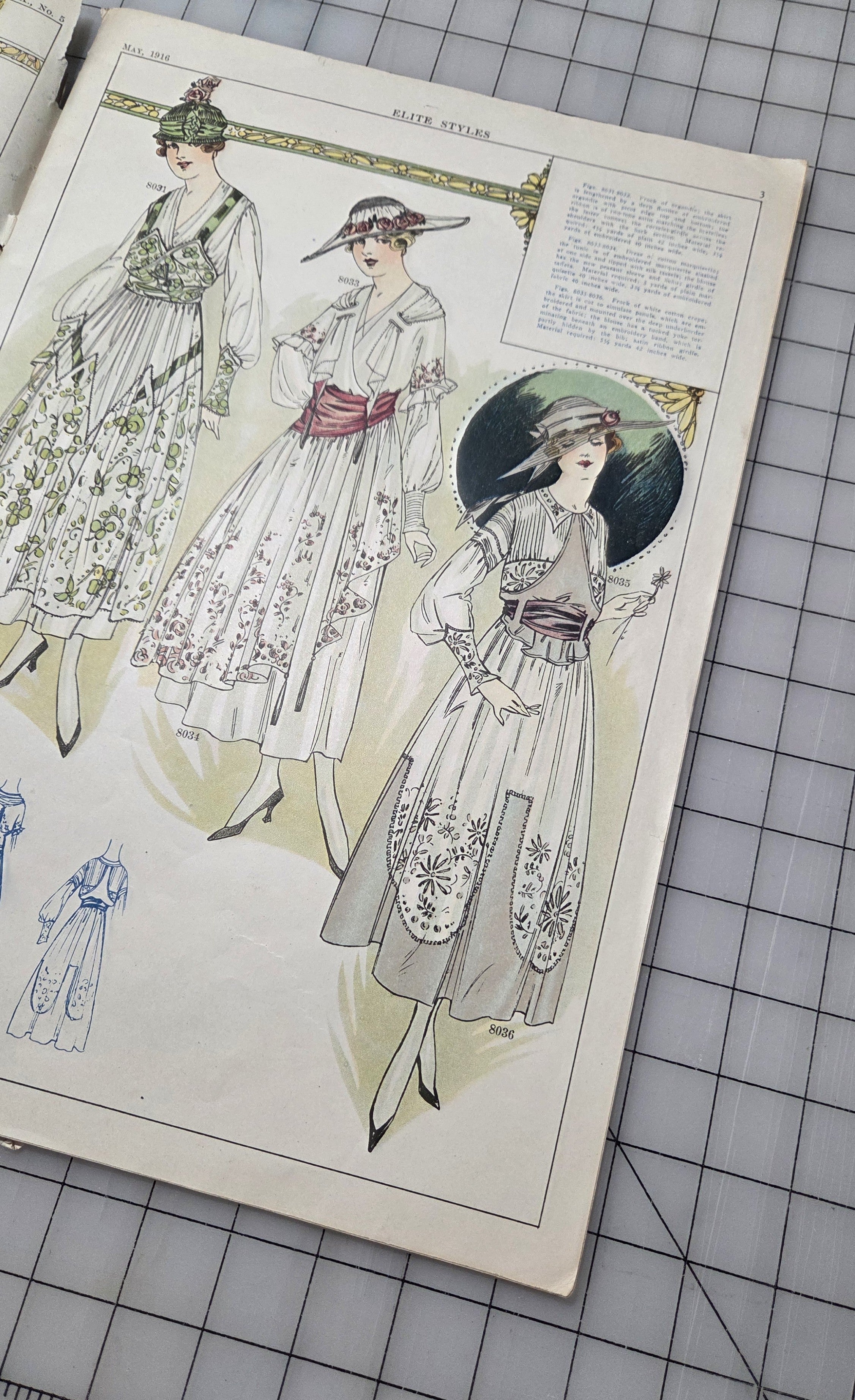 Elite Styles May 1916 Original Dressmaker Tailor Fashion Catalog Ladies Magazine