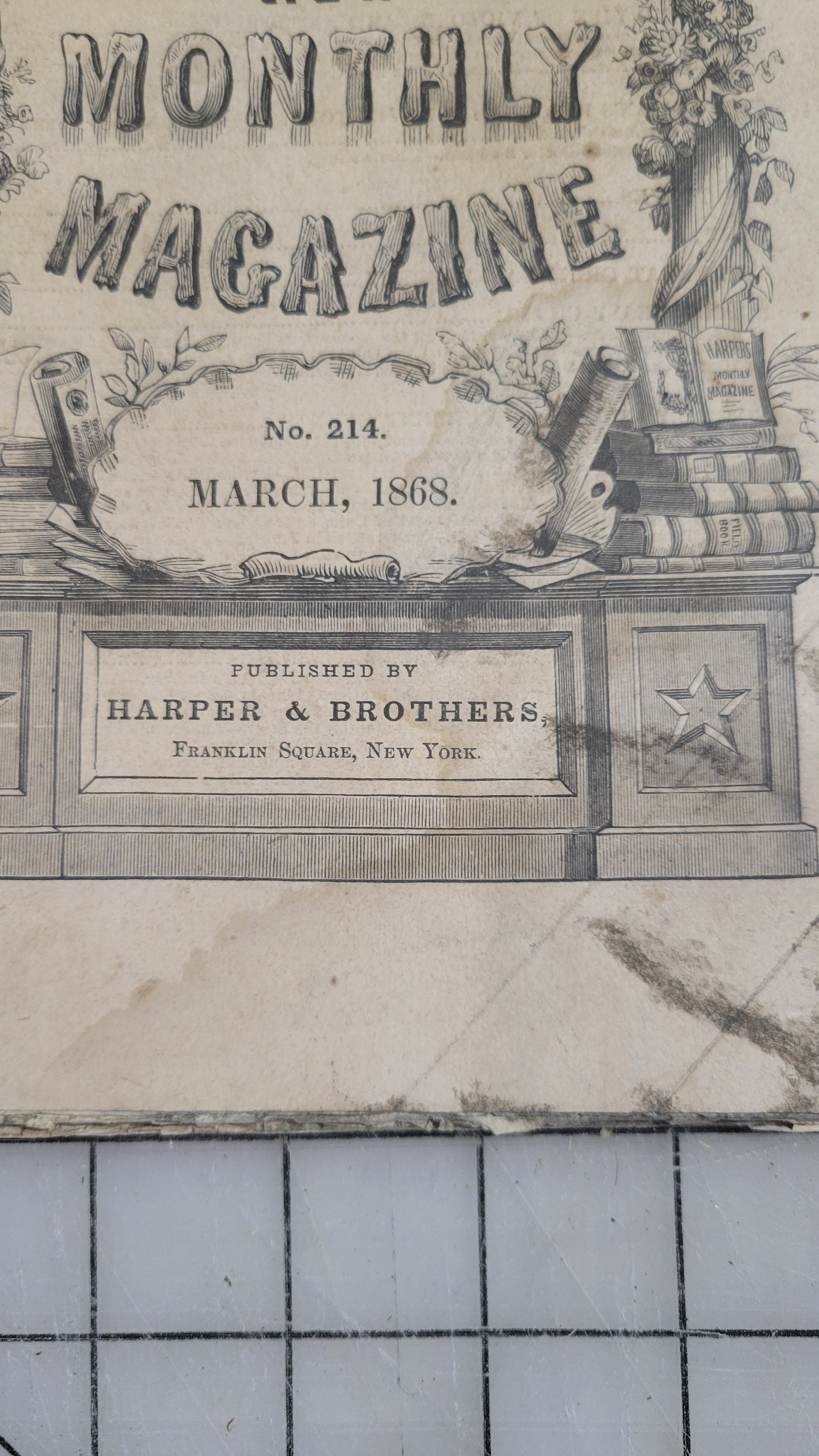 Harper's Monthly Magazine March 1868 Antique Catalog Editorial Fashion 1800s