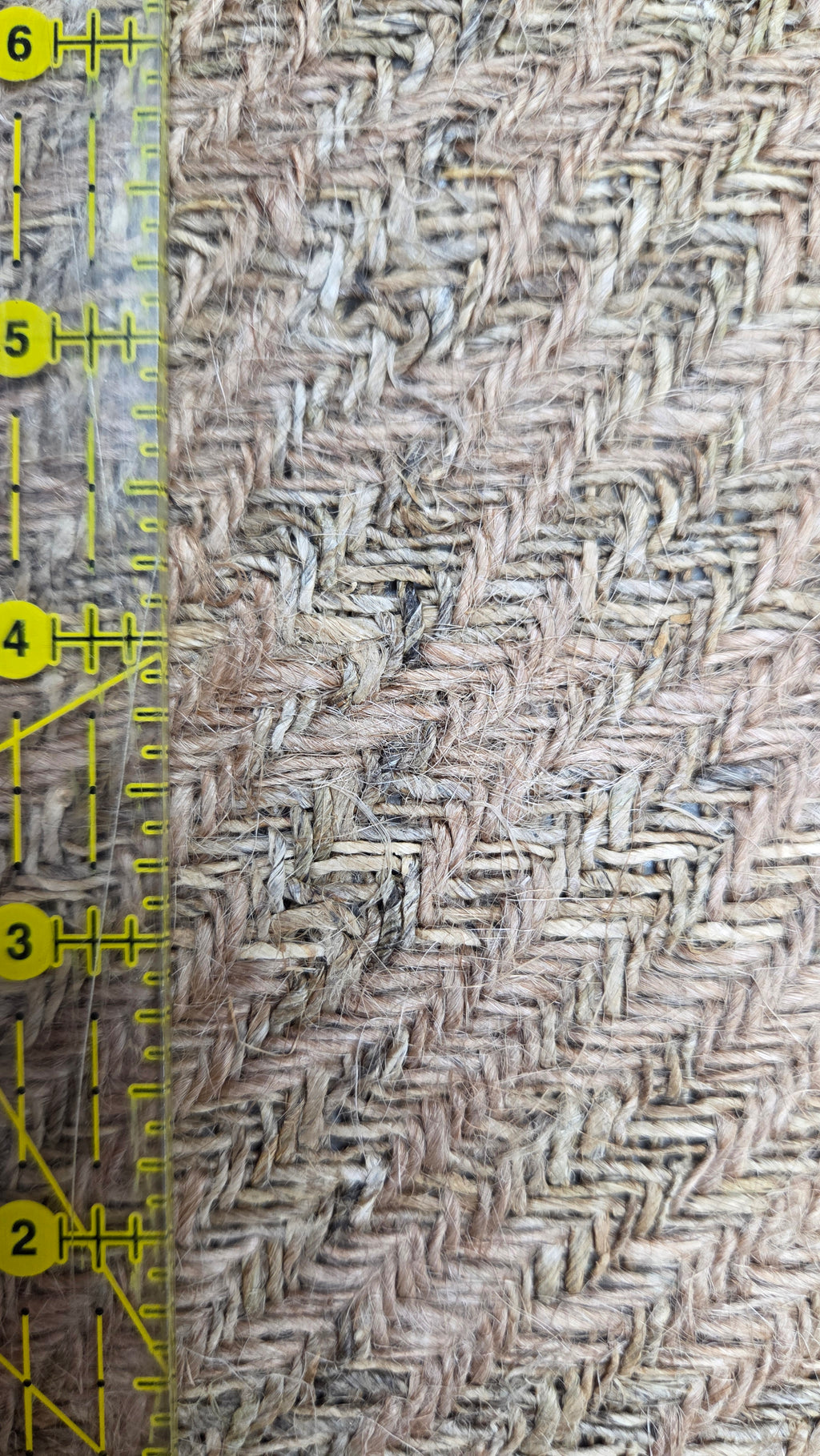 Jute + Hemp Hand-Woven Fabric. By the 1/2 Yard. 100% Plant Fiber. 44" Wide