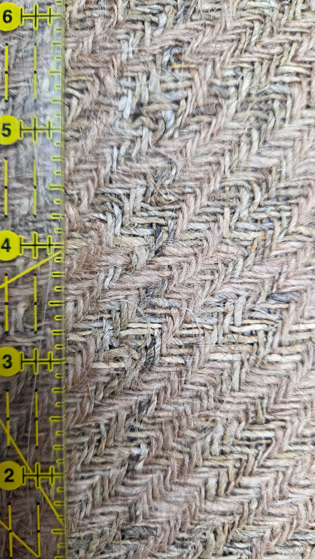 Jute + Hemp Hand-Woven Fabric. By the 1/2 Yard. 100% Plant Fiber. 44" Wide
