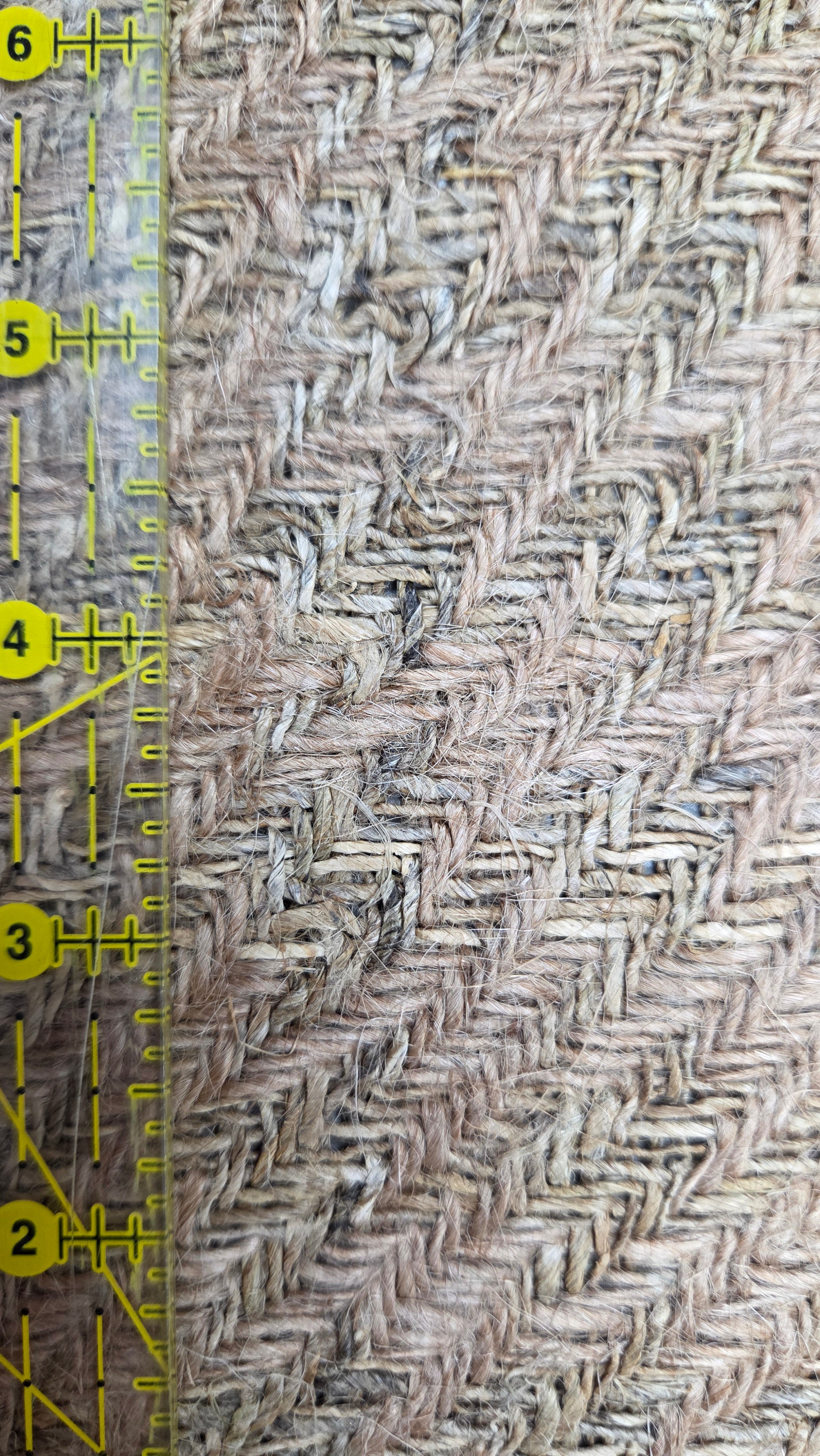 Jute + Hemp Hand-Woven Fabric. By the 1/2 Yard. 100% Plant Fiber. 44" Wide