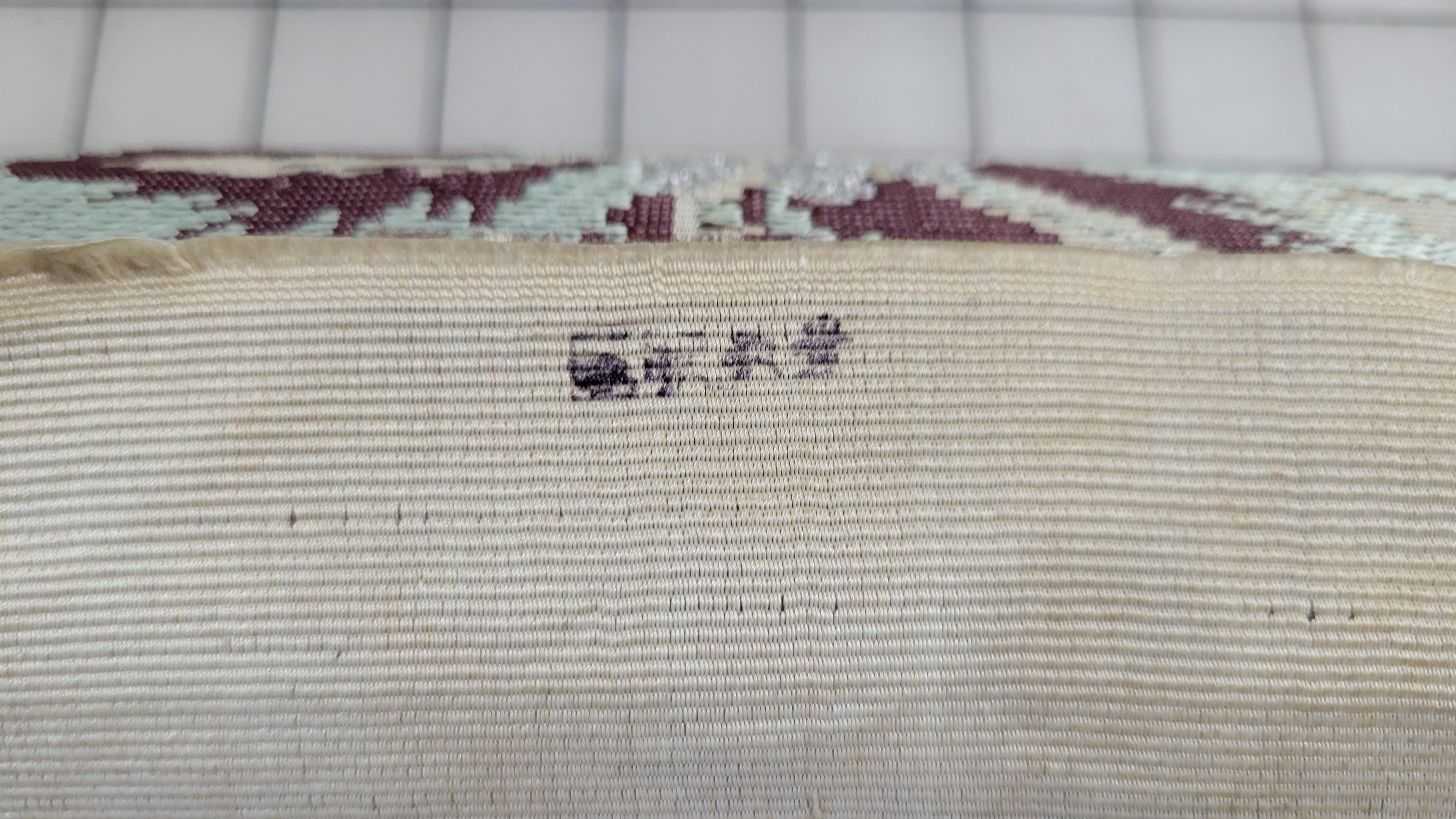 Roll Pre-War Japanese Textile Silk Fabric Kimono Floral Silver Stamp Yuki