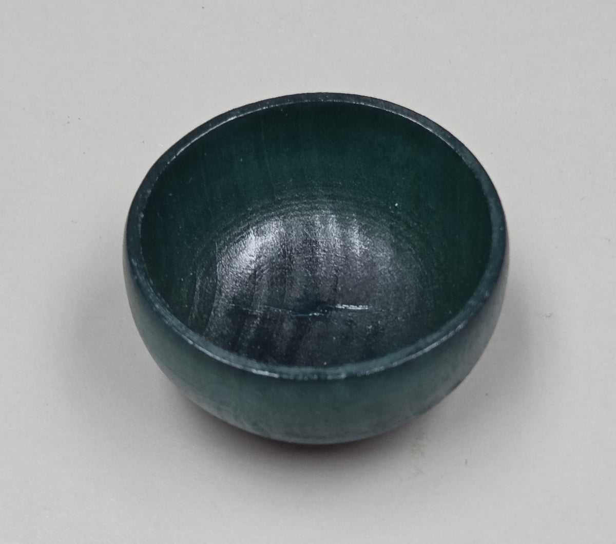 Spin Cotton Fiber Kit. Natural Upland Cotton Sliver. Hand-Painted Wood Support Bowl and Brass Tahkli Spindle. Dark Teal