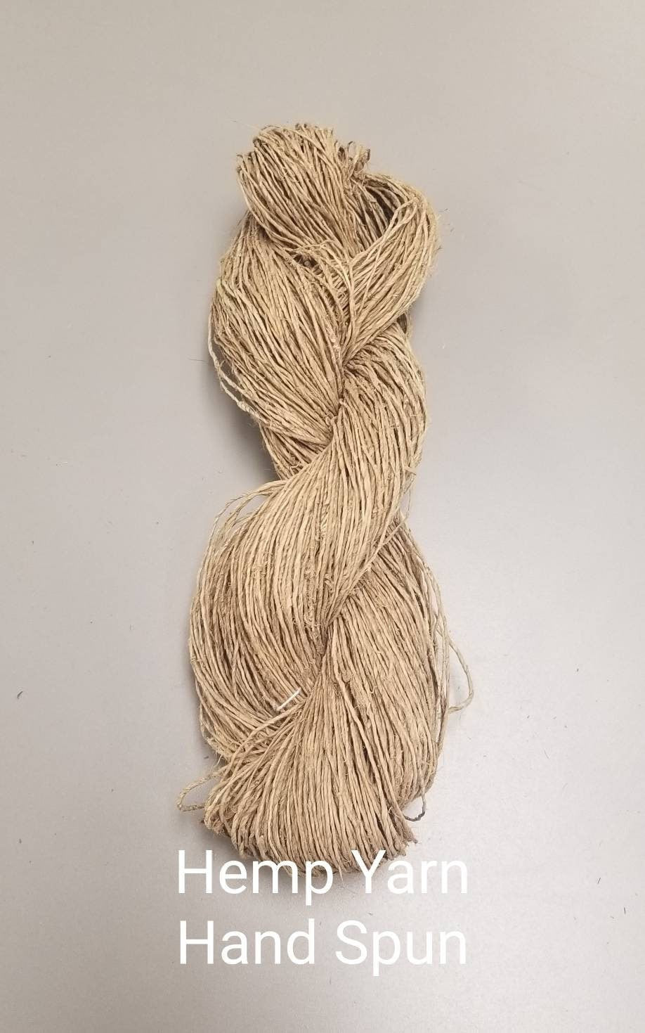 Hemp Yarn (Set of 10 Skeins) Hand Spun Skein, Natural. Great for Kitting, Crochet, Weaving, Craft, Fiber Arts, ect.