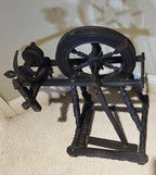 Antique Spinning Wheel 19th Century Small Castle Travel Style