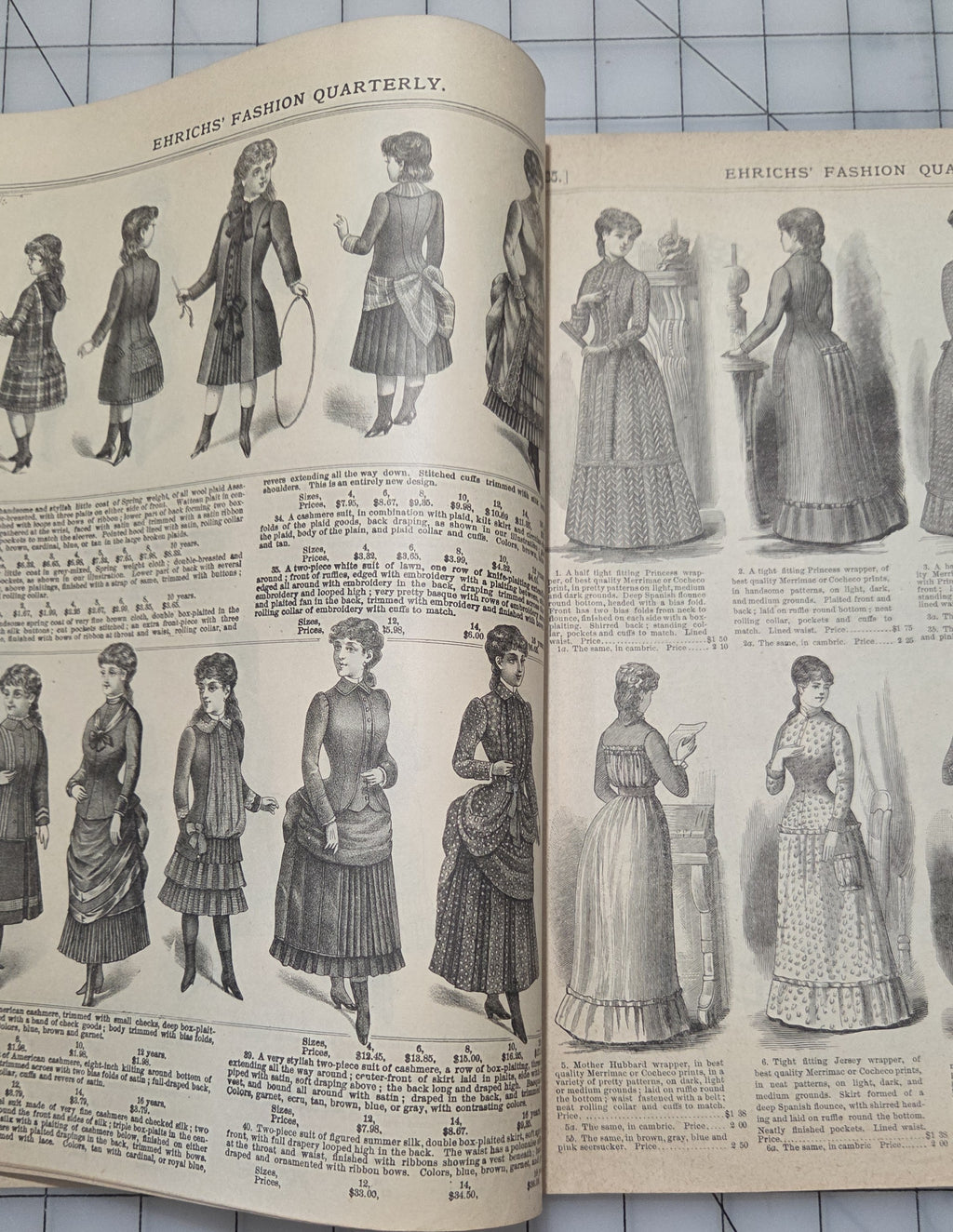 Ehricks Quarterly RARE Spring 1885 New York Women Men Styles Fashion Catalog