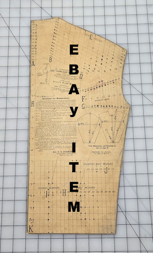 Diagram c1870 - c1890s Mrs. N. R. Norman Original Pattern Bodice System