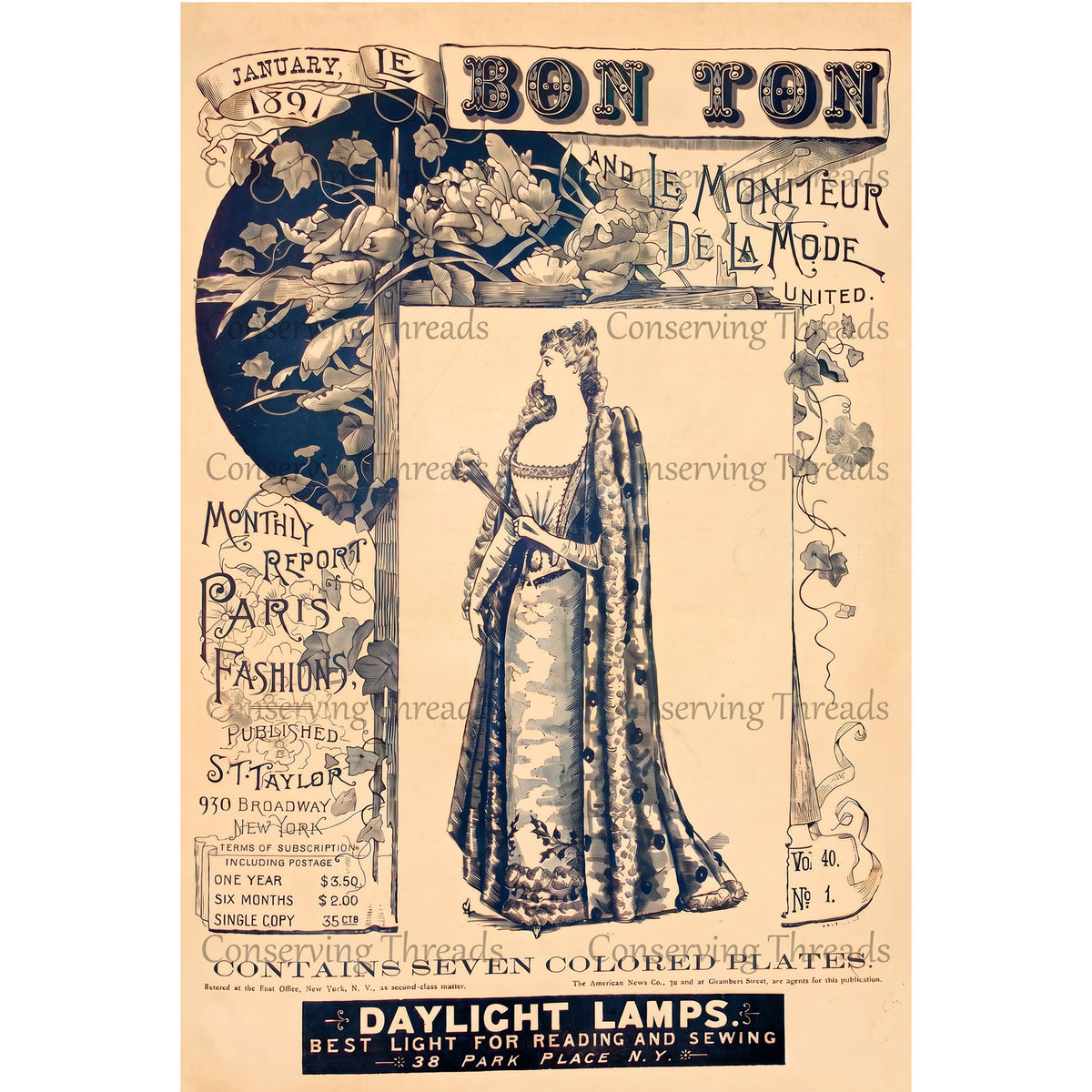 Le Bon Ton Le Moniteur de la Mode United, 1891 January