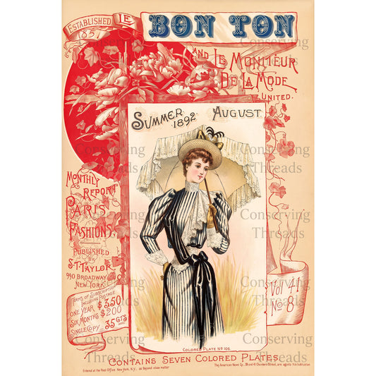 Le Bon Ton Le Moniteur de la Mode United, 1892 August