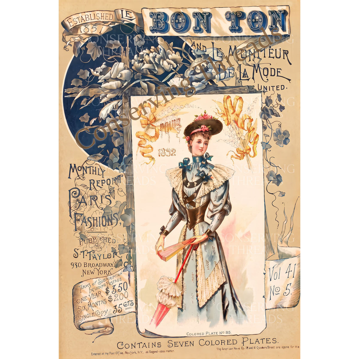 Le Bon Ton Le Moniteur de la Mode United, 1892 May