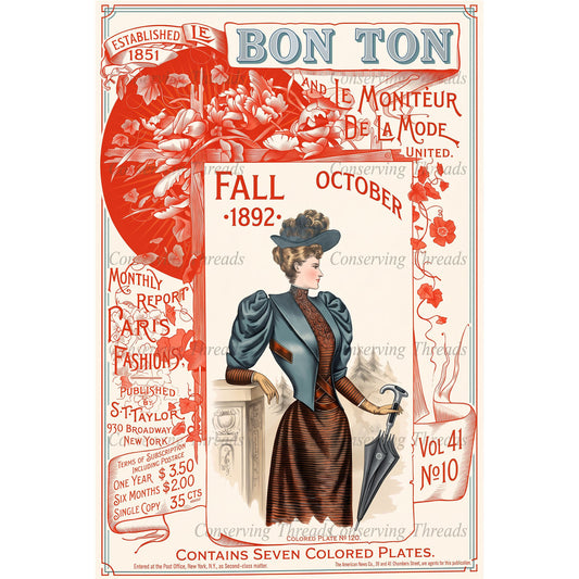 Le Bon Ton Le Moniteur de la Mode United, 1892 October