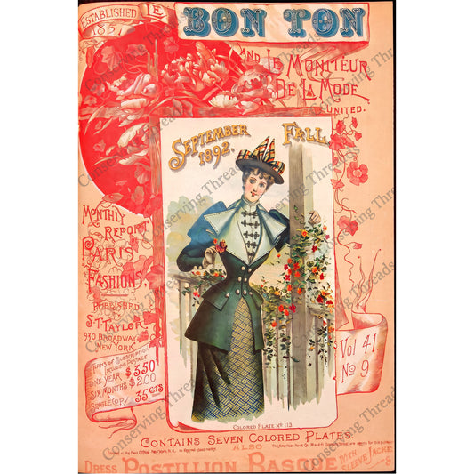 Le Bon Ton Le Moniteur de la Mode United, 1892 September