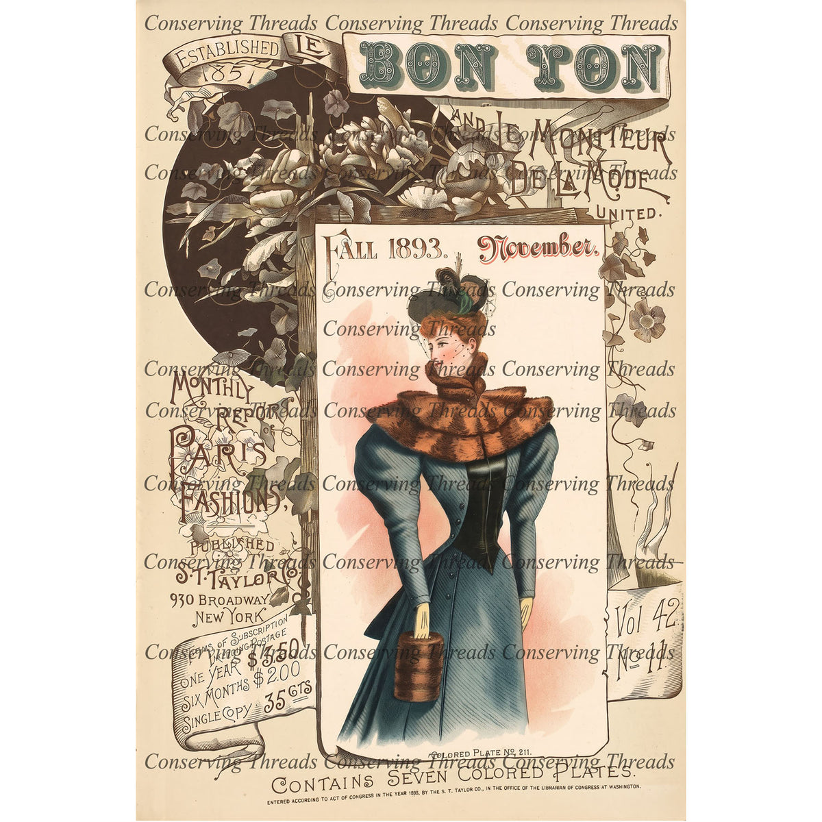 Le Bon Ton Le Moniteur de la Mode United, 1893 November