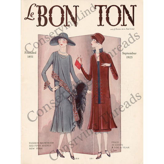 Le Bon Ton Le Moniteur de la Mode United, 1925 September
