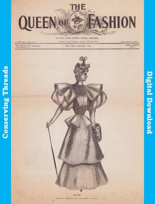 The Queen of Fashion, February 1894, Vol 21 No 6. E-book INSTANT DOWNLOAD. 📥