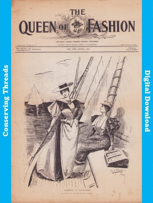 The Queen of Fashion, August 1894, Vol 21 No 12. E-book INSTANT DOWNLOAD. 📥