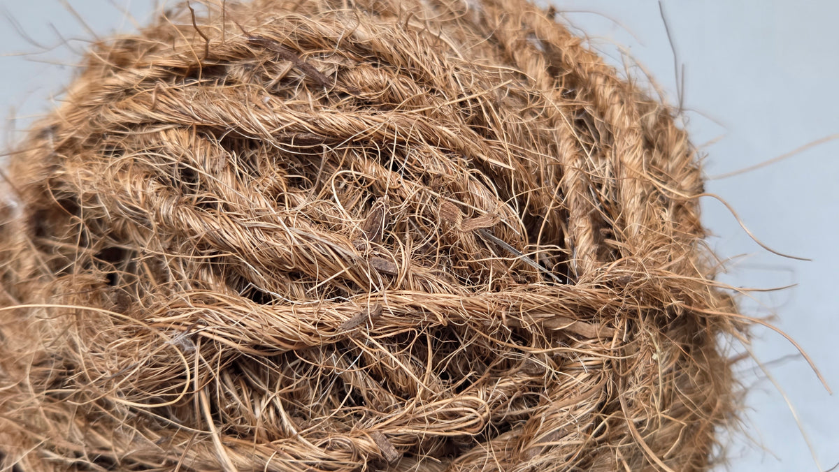 Coconut Yarn Cordage Handspun Single Natural. 18 Yards