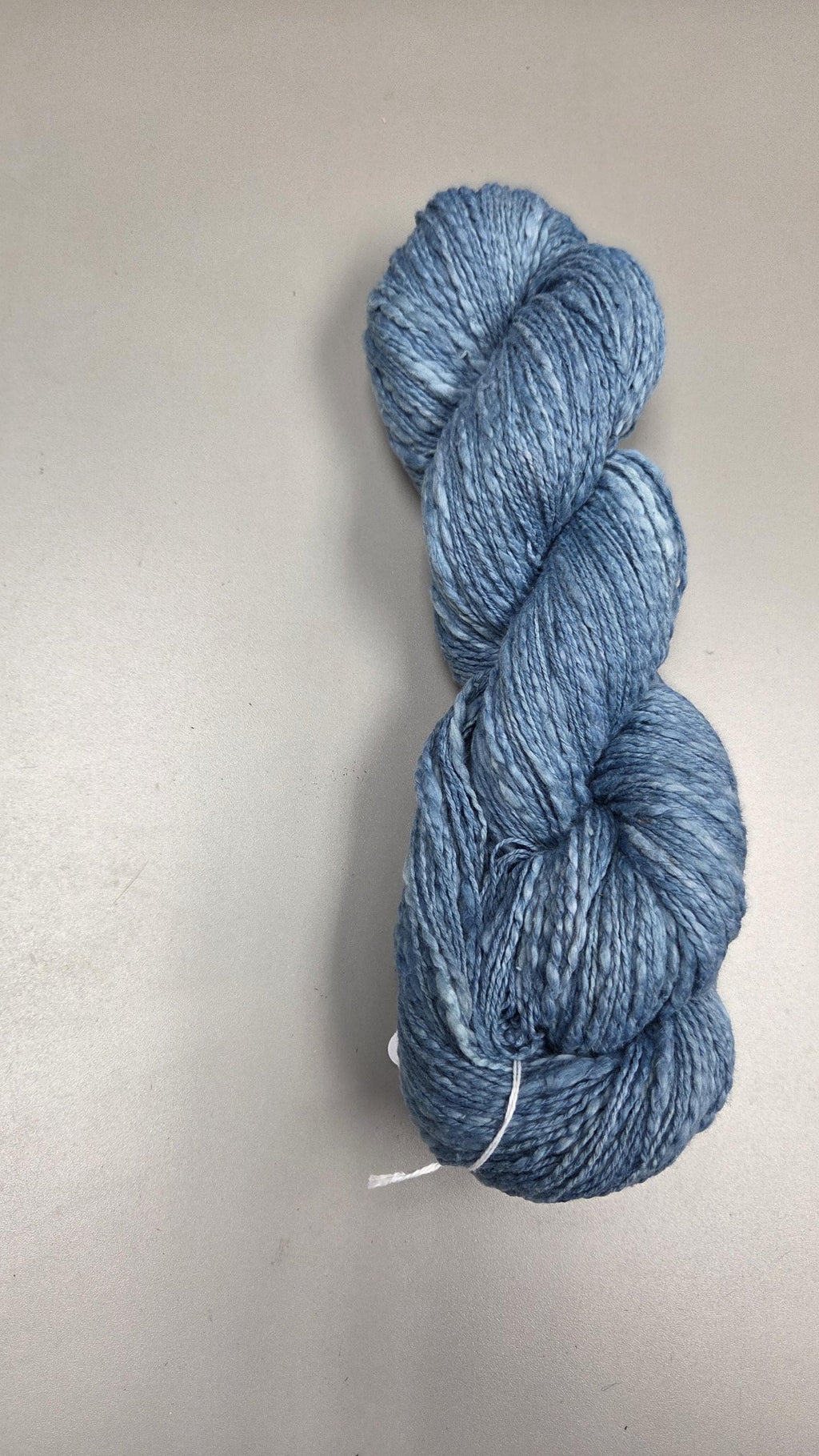 Cotton Yarn, Hand Spun, 2 Ply, Indigo Blue, Fingering Weight. Natural. 320 Yards.
