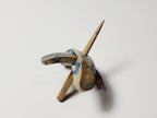 Spindle, Hand-Carved Bottom Whorl Style, Reclaimed Mango Wood (Small Blue Burl)