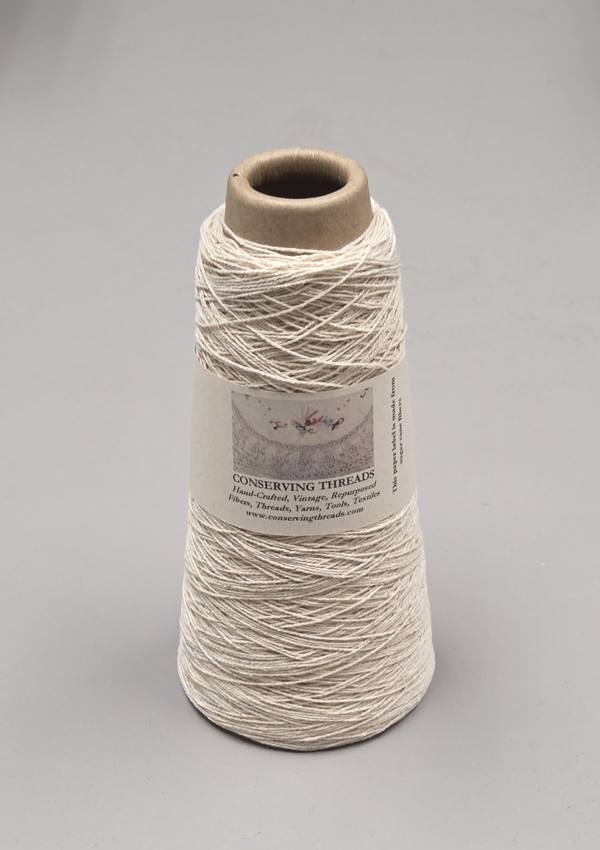 Snake Plant + Cotton Yarn. 250 Yards. 40/2 - Ply. Natural.