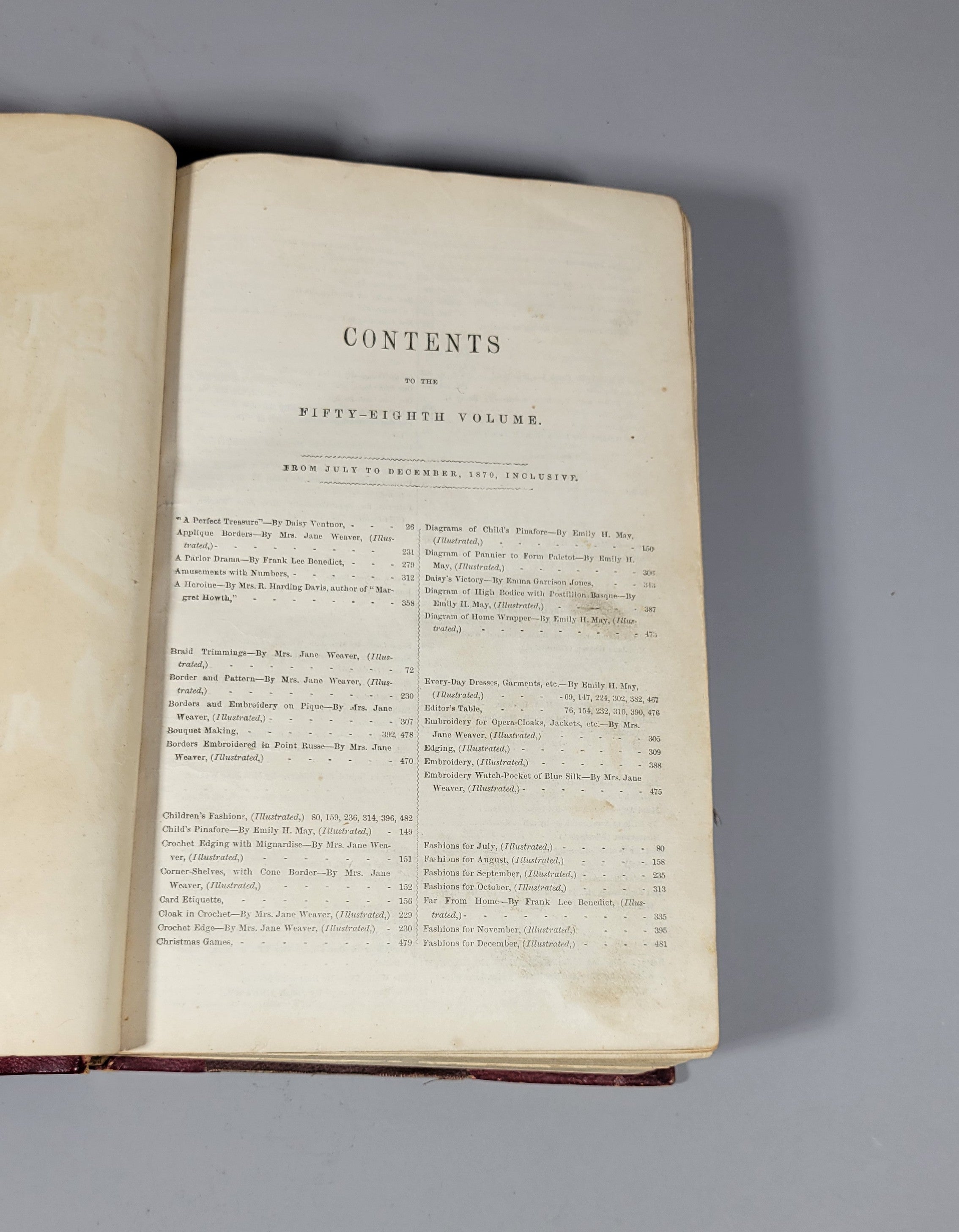 Peterson Magazine, 1870-71, 58th Vol, 1870 July to December