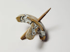 Spindle, Hand-Carved Bottom Whorl Style, Reclaimed Mango Wood (Small White Burl)