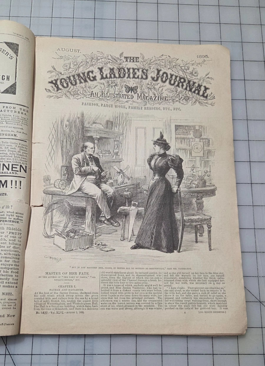 Young Ladies Journal Magazine 1895 Aug Fashion Illustrated Patterns American