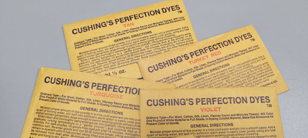 Cushing Perfection Dyes Ordinary Type Wool & Cotton. Vintage Packet. Dyeing Tips Printed Instructions Included.