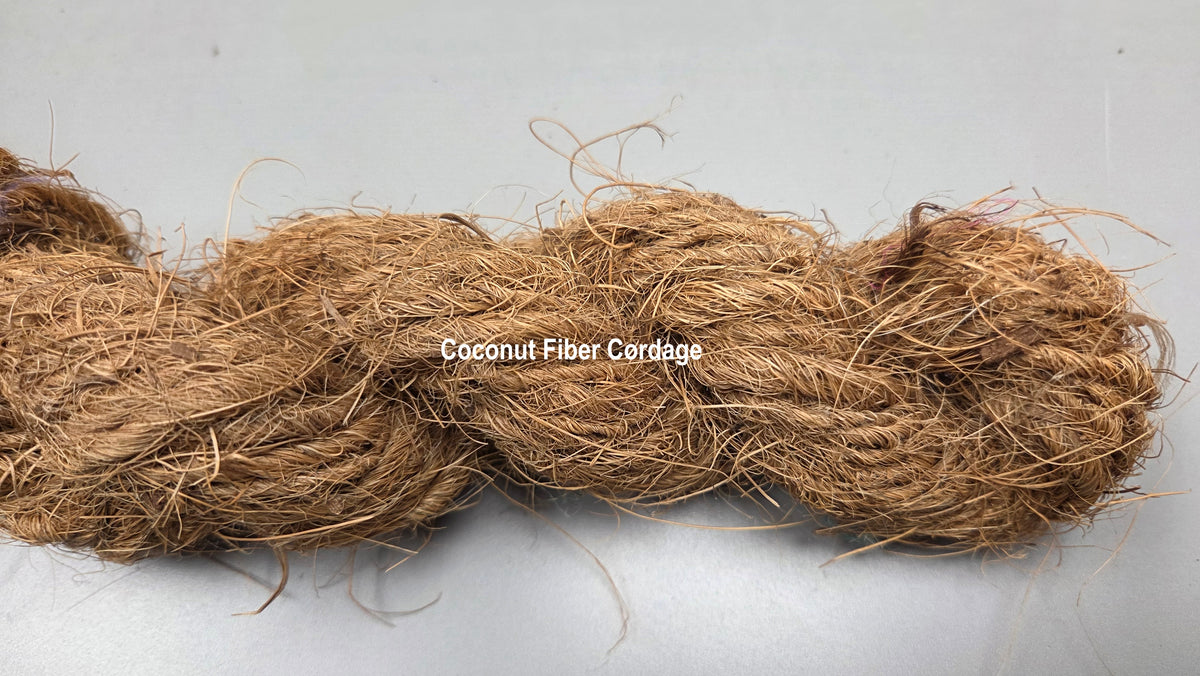Coconut Yarn Cordage Handspun Single Natural. 18 Yards