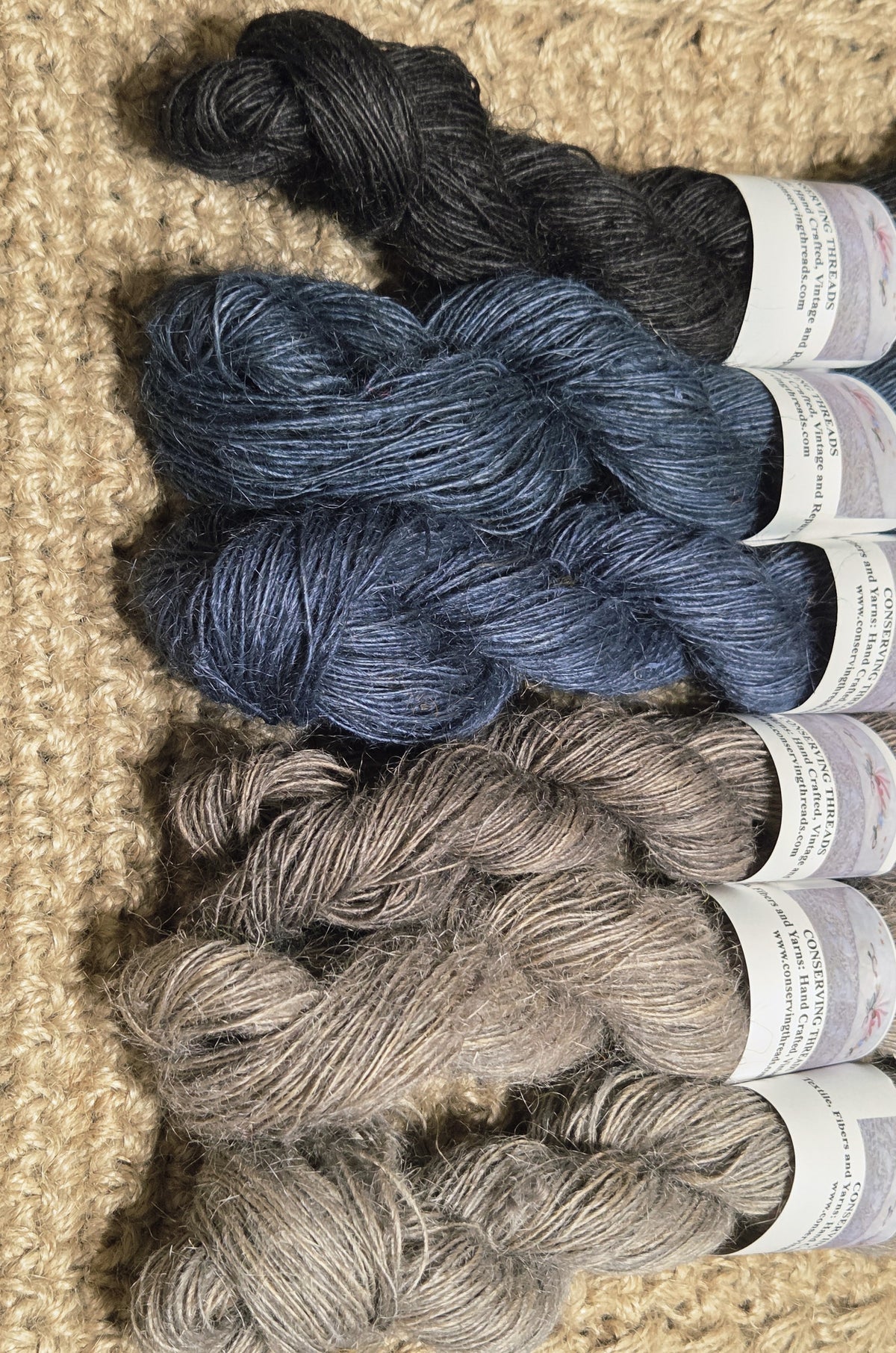 Yarn Jute. Skein. Lace Weight. Small Batch Dyed. 200 Yards. Black