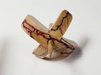 Spindle, Hand-Carved Bottom Whorl Style, Reclaimed Mango Wood (Small Red Burl)