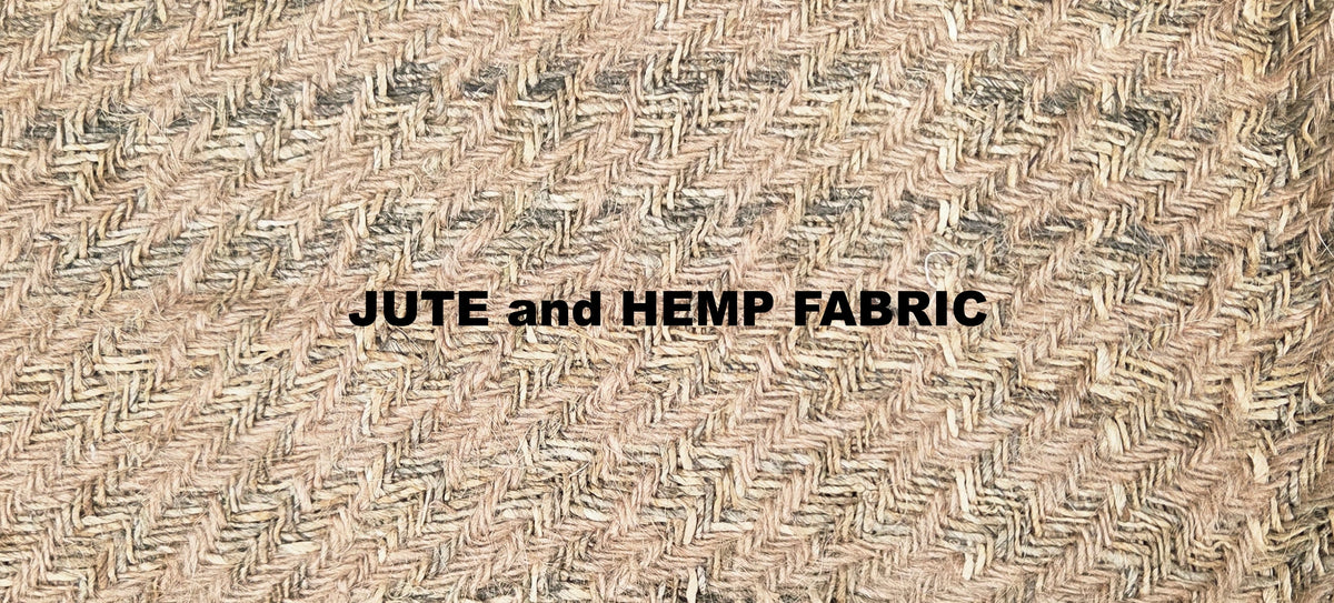 Jute + Hemp Hand-Woven Fabric. By the 1/2 Yard. 100% Plant Fiber. 44" Wide