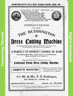 The Buddington Dress Cutting Machine, Seventh Edition, 1893. E-book DOWNLOAD.📥