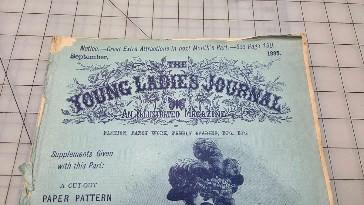 Young Ladies Journal Magazine 1895 Sept Fashion Illustrated Patterns American Ed