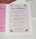 Instructions for Using the Dressmakers' Magic Scale. Will C. Rood. 1880s Dressmaker System. Booklet and Ruler Set