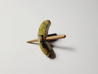 Spindle, Hand-Carved Bottom Whorl Style, Reclaimed Mango Wood (Small Lime Green Burl)