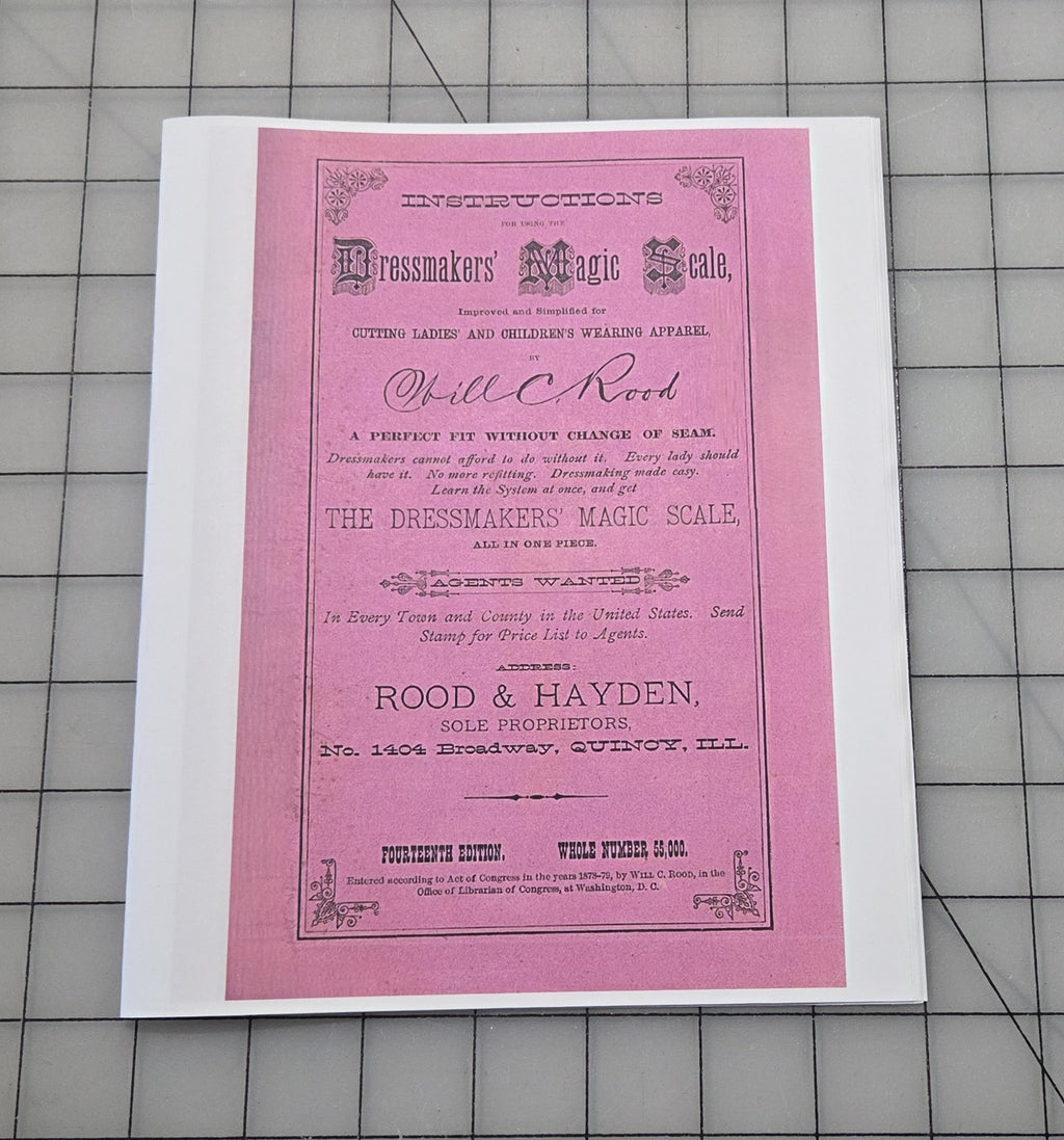 Will Rood Dressmaker Magic Scale 1890s - Instruction Booklets and Rulers - Reprints