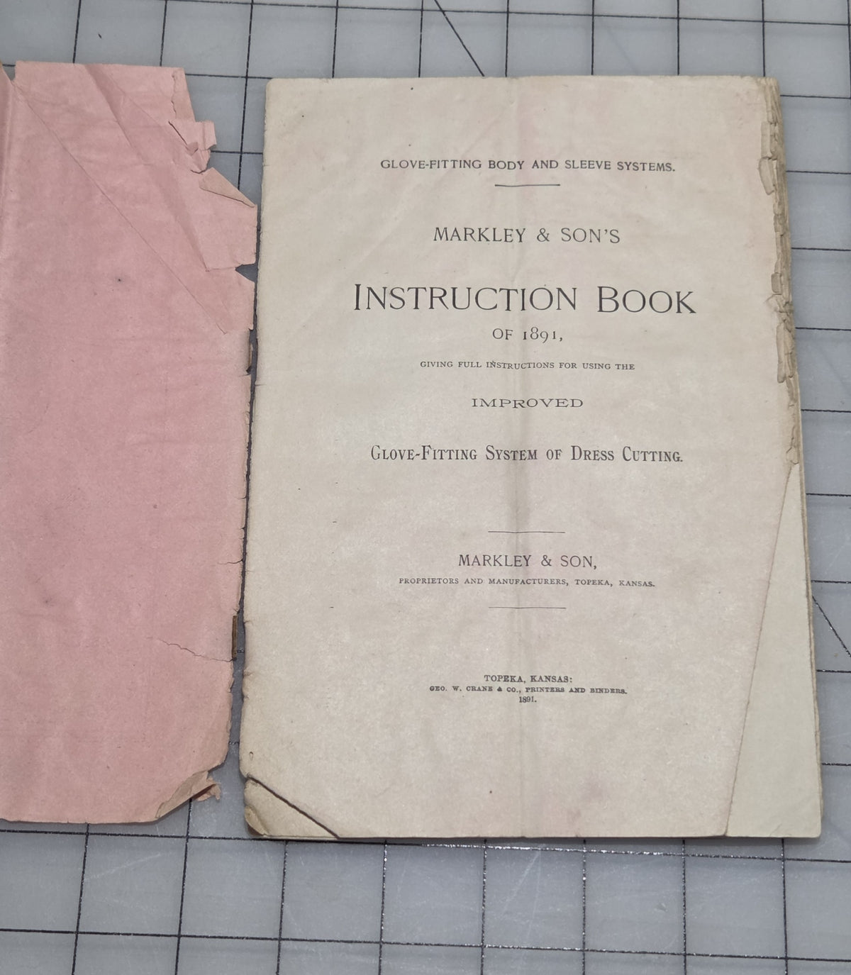 Set 2 Markley & Sons Instruction Glove Fitting System Dress Cutting 1889 Catalog