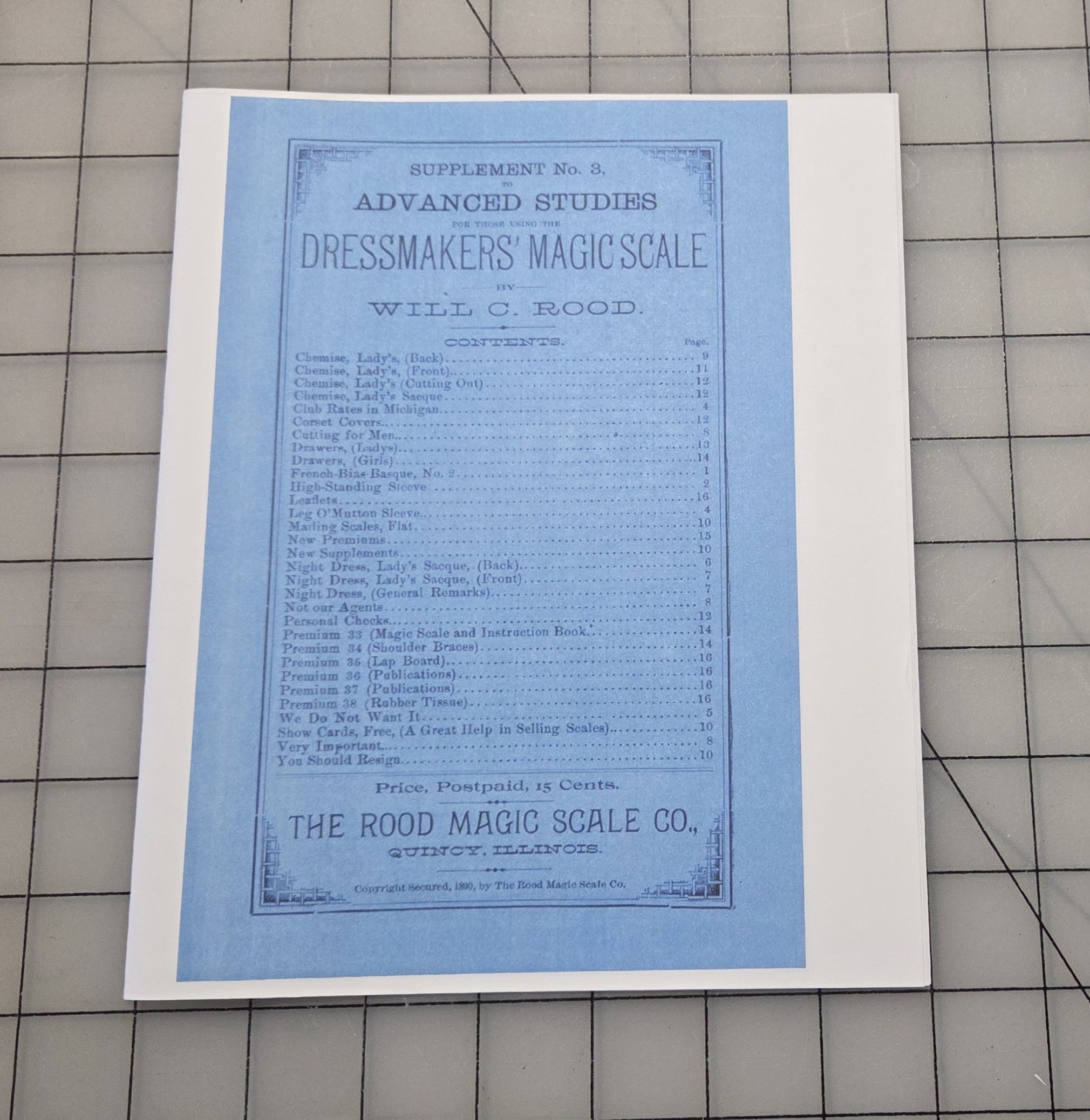 Will Rood Dressmaker Magic Scale 1890s - Instruction Booklets and Rulers - Reprints