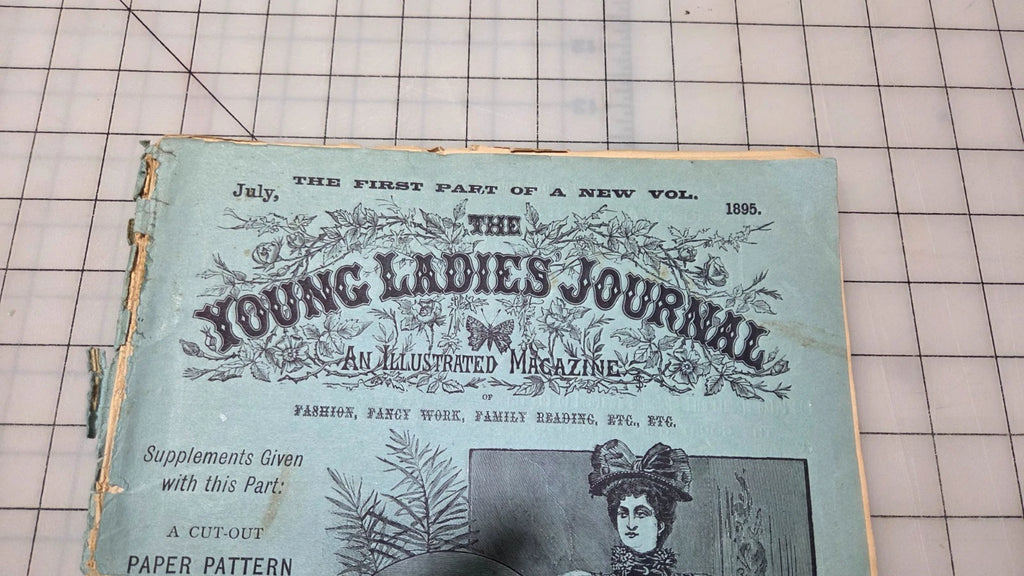 Young Ladies Journal Magazine 1895 July Fashion Illustrated Patterns American