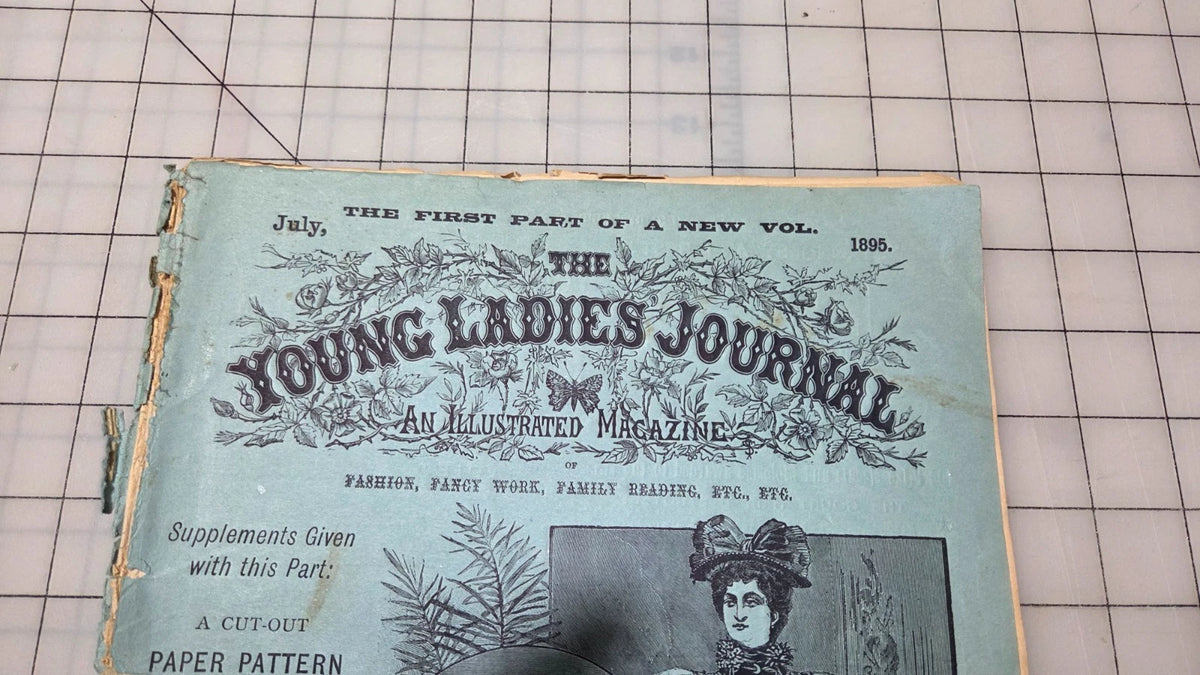 Young Ladies Journal Magazine 1895 July Fashion Illustrated Patterns American