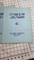 Fashion Academy Course 4 Book Lot NY Dress Making Costume Design 1921 Book 21-23