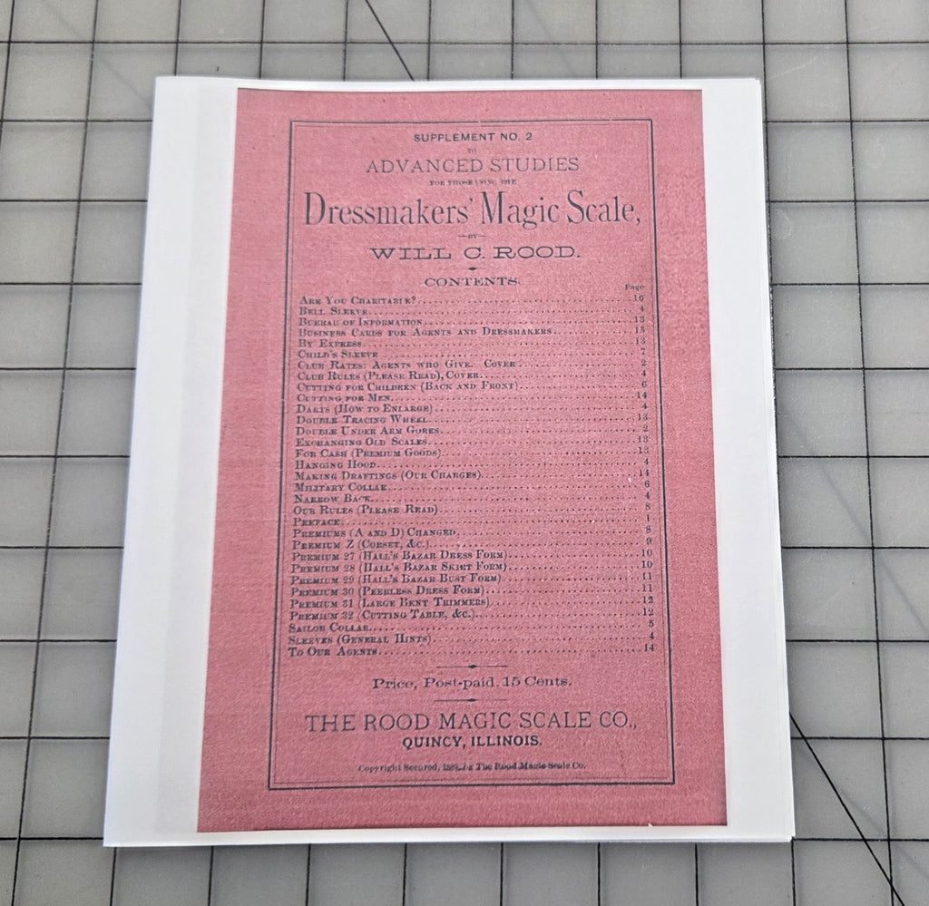 Will Rood Dressmaker Magic Scale 1890s - Instruction Booklets and Rulers - Reprints