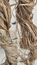 Sunn Hemp Fiber. Natural Raw Un-Combed Textile Bundles.