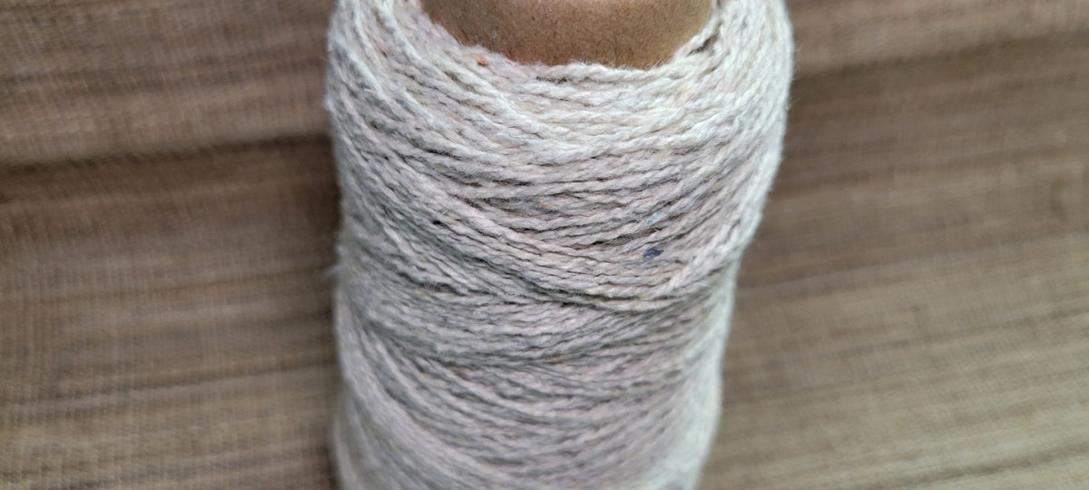 Seaweed + Cotton Yarn. Macro Algae Natural. Fingering Weight.