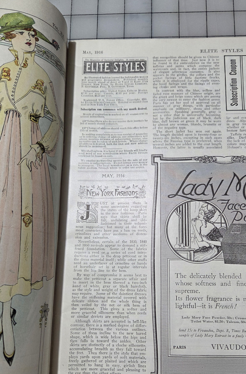 Elite Styles May 1916 Original Dressmaker Tailor Fashion Catalog Ladies Magazine