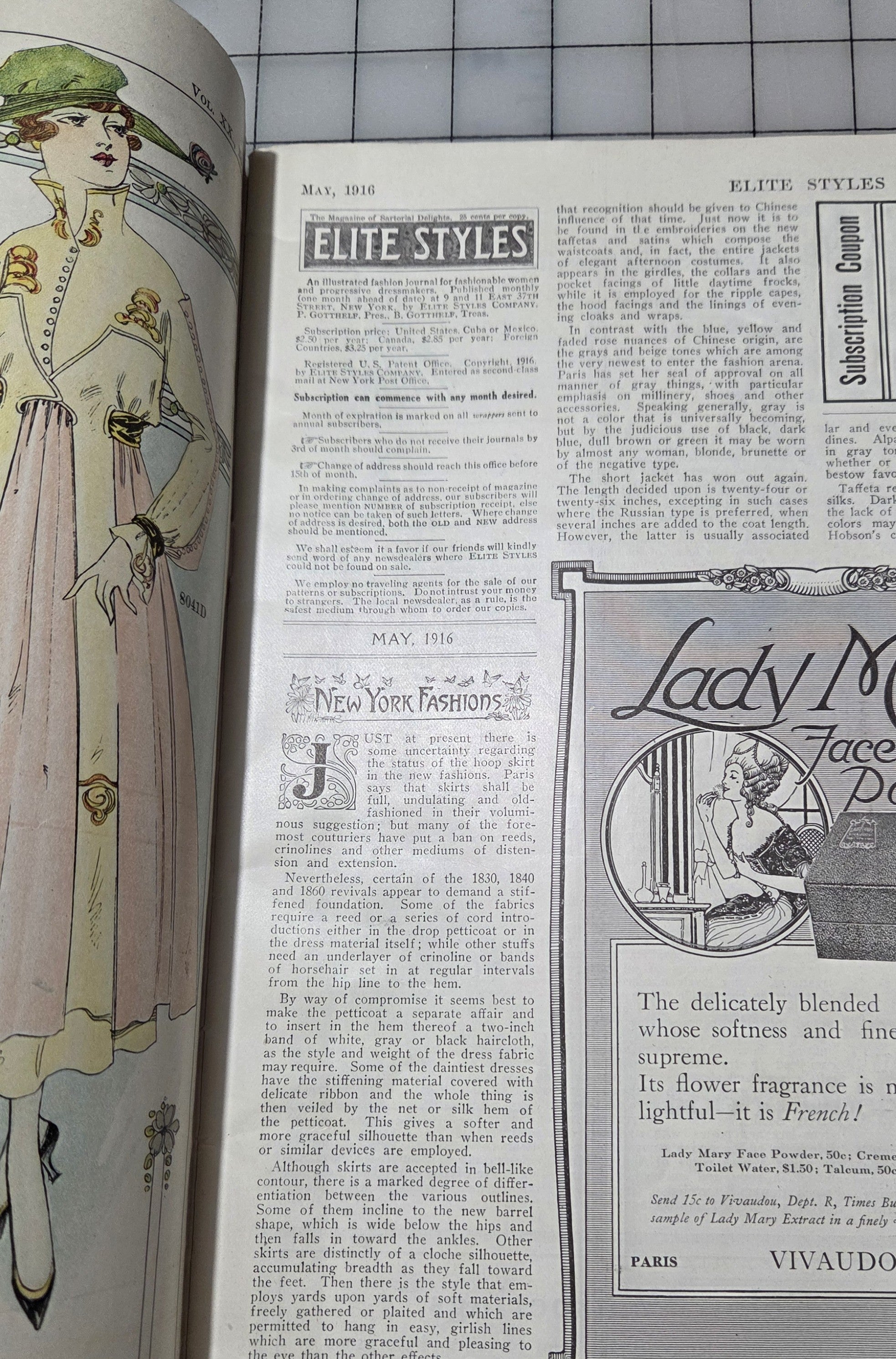 Elite Styles May 1916 Original Dressmaker Tailor Fashion Catalog Ladies Magazine