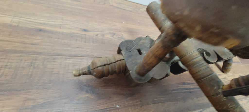 Antique Anatolian Charkha Table Top Spinning Wheel Wood Tool for Cotton